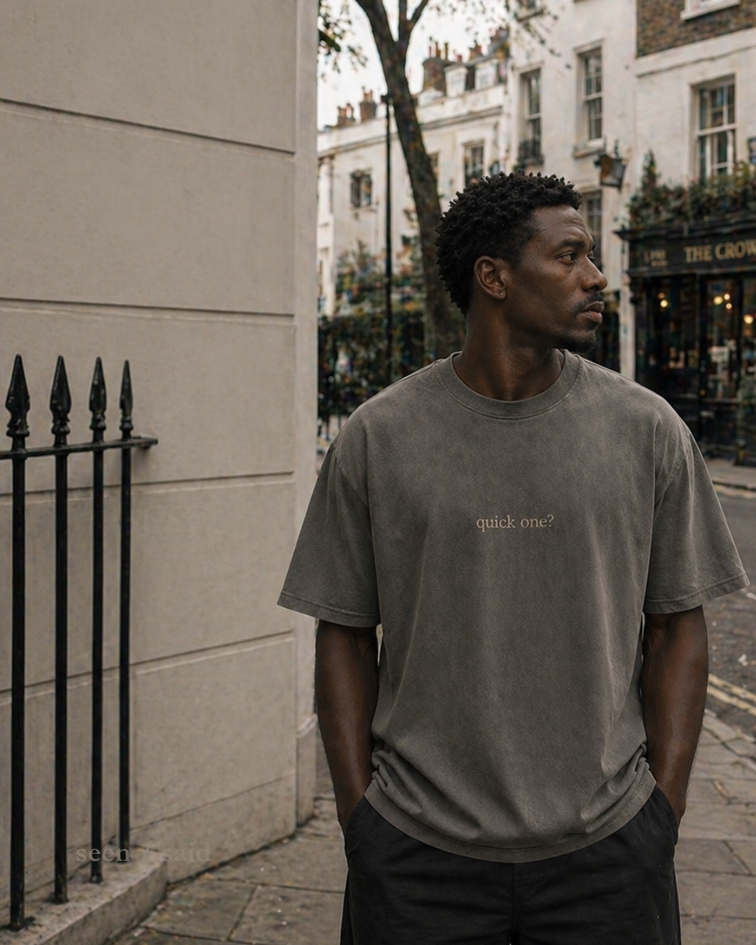 tee | quick one | seen / said