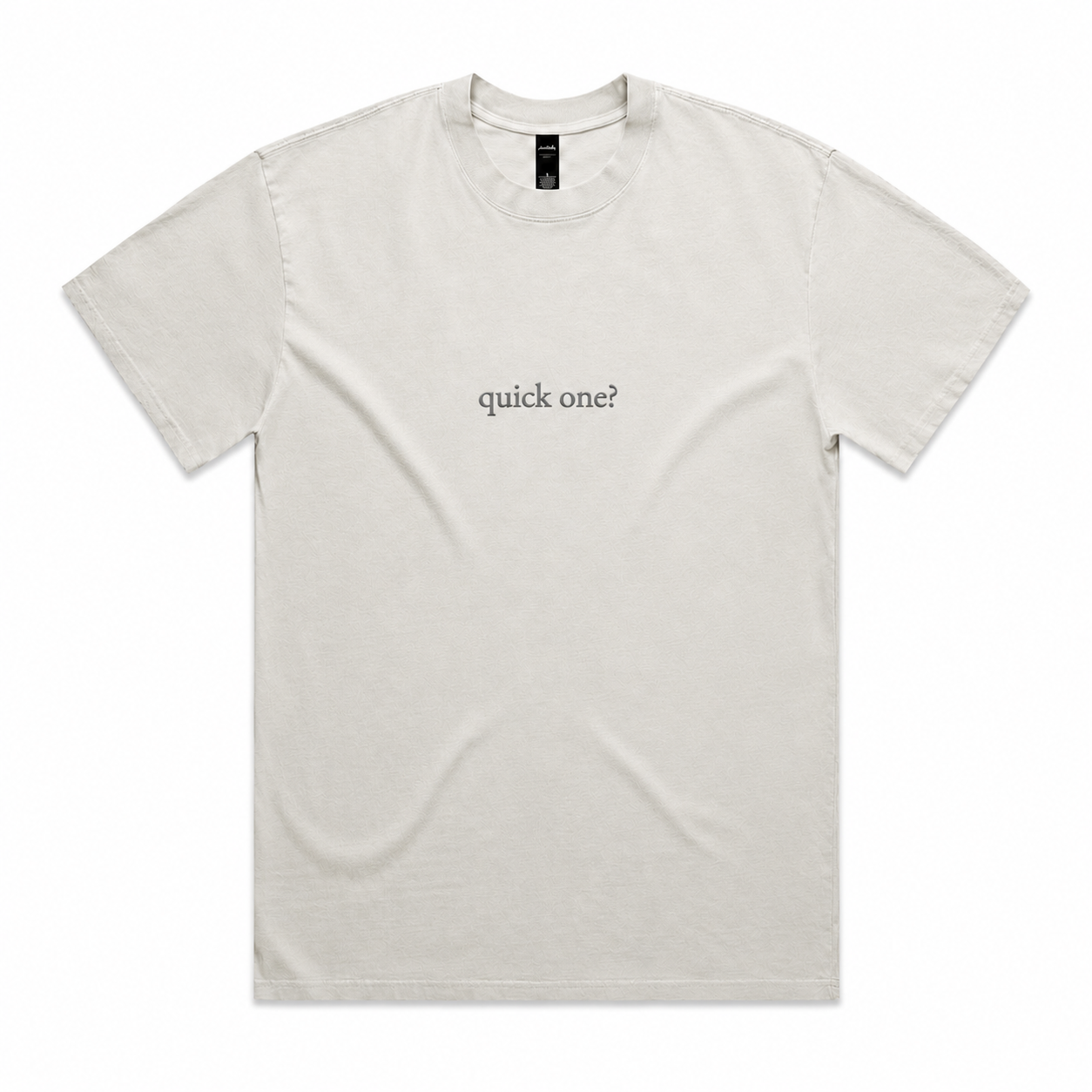 tee | quick one | seen / said